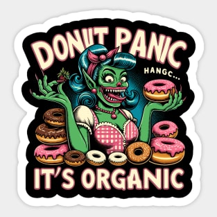 Donut lover addict funny monster Sticker